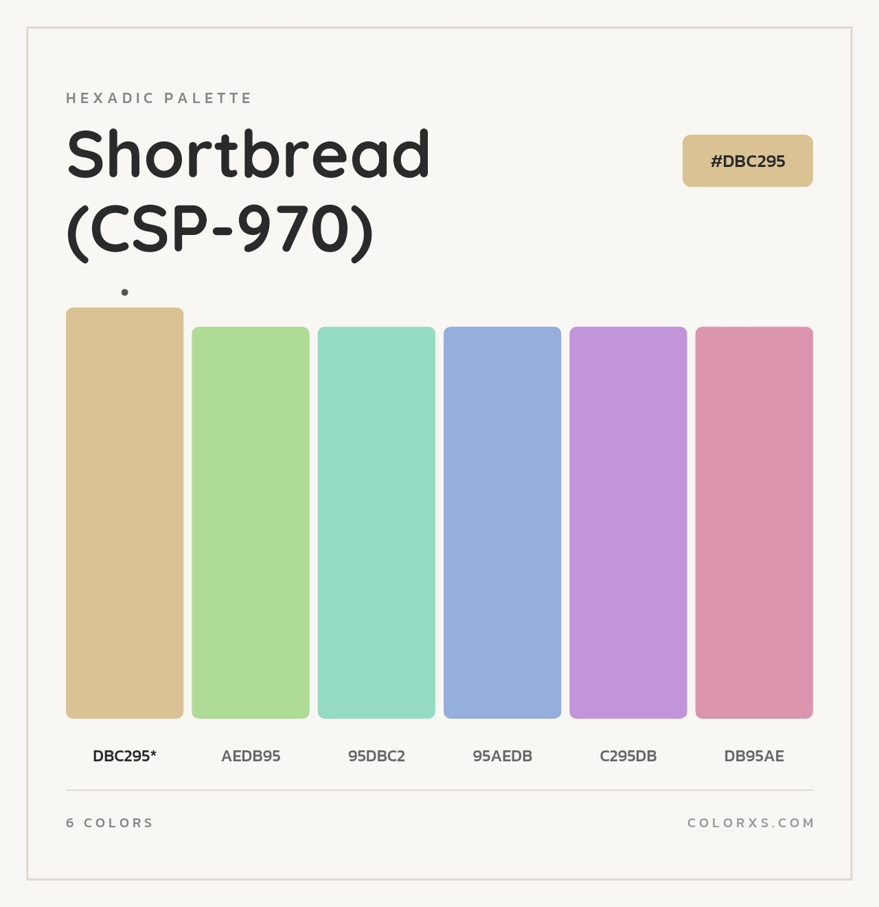 Shortbread (CSP-970) - Hexadic Color Palette