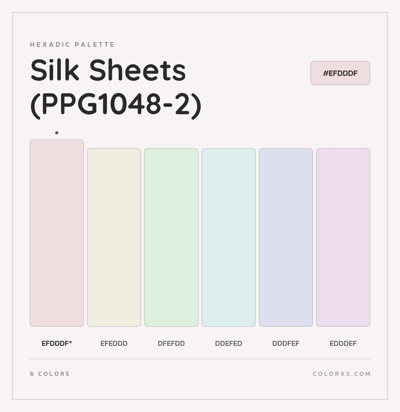 Silk Sheets (PPG1048-2) - Hexadic Color Palette