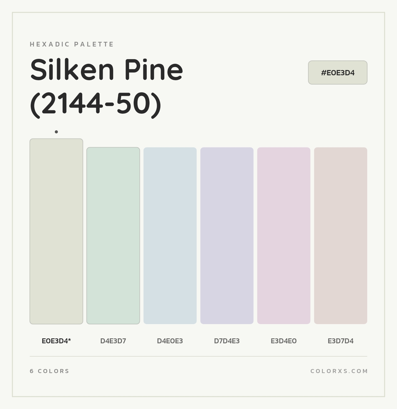 Silken Pine (2144-50) - Hexadic Color Palette