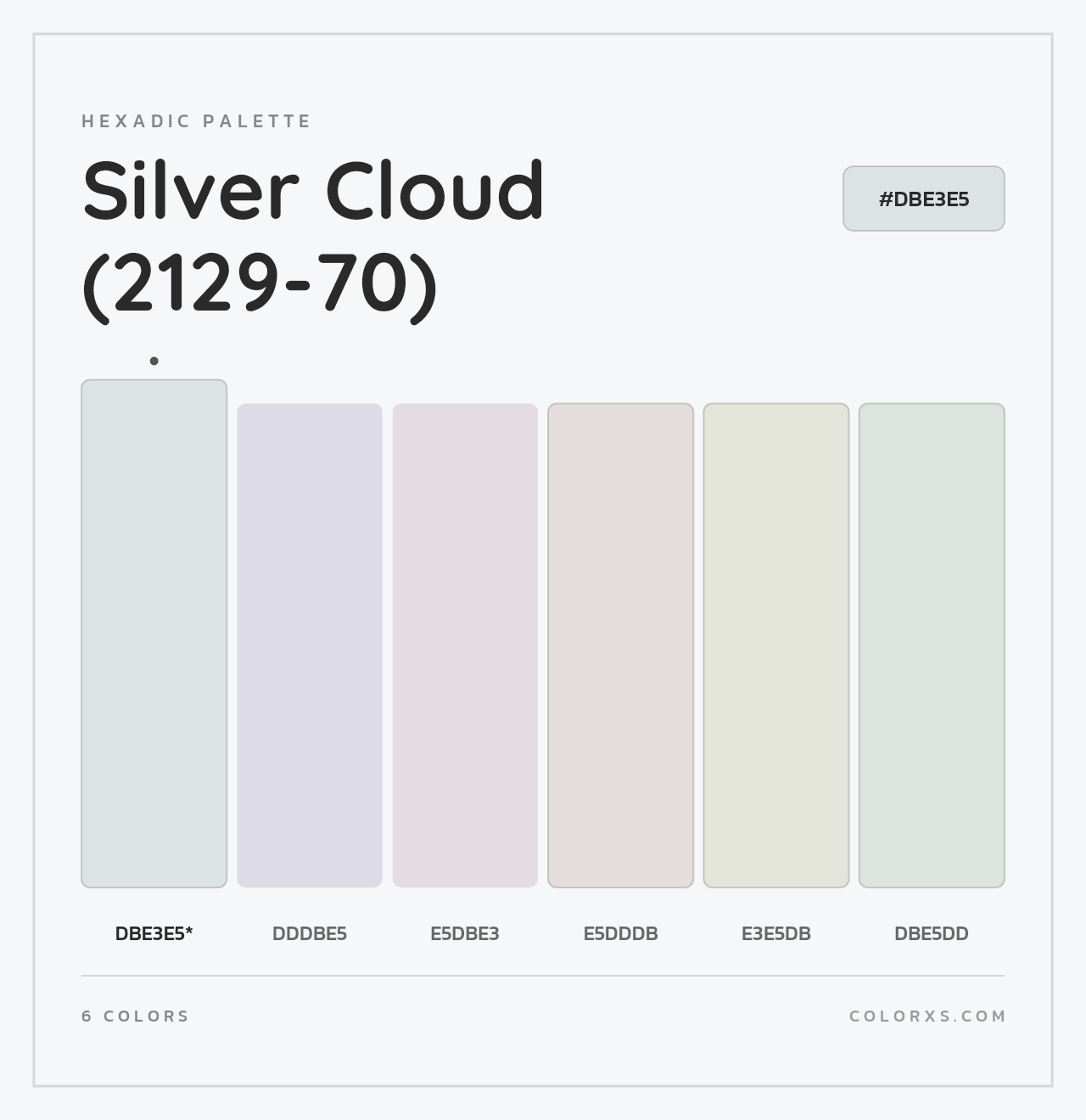 Silver Cloud (2129-70) - Hexadic Color Palette