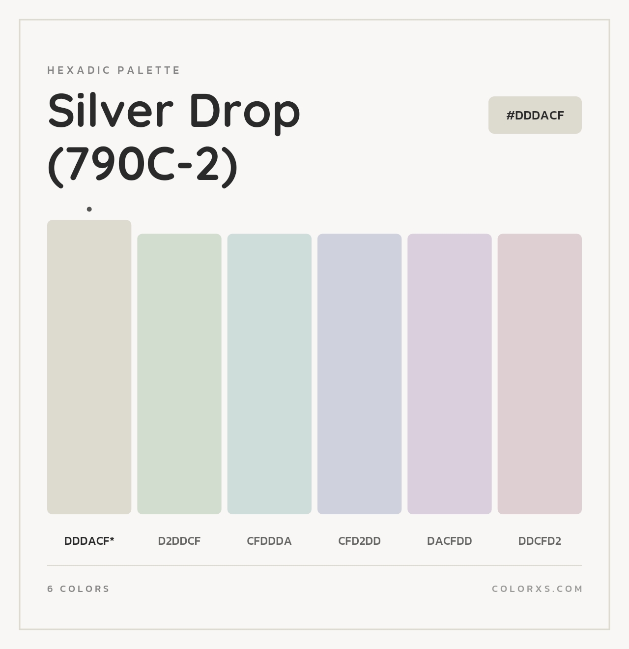 Silver Drop (790C-2) - Hexadic Color Palette