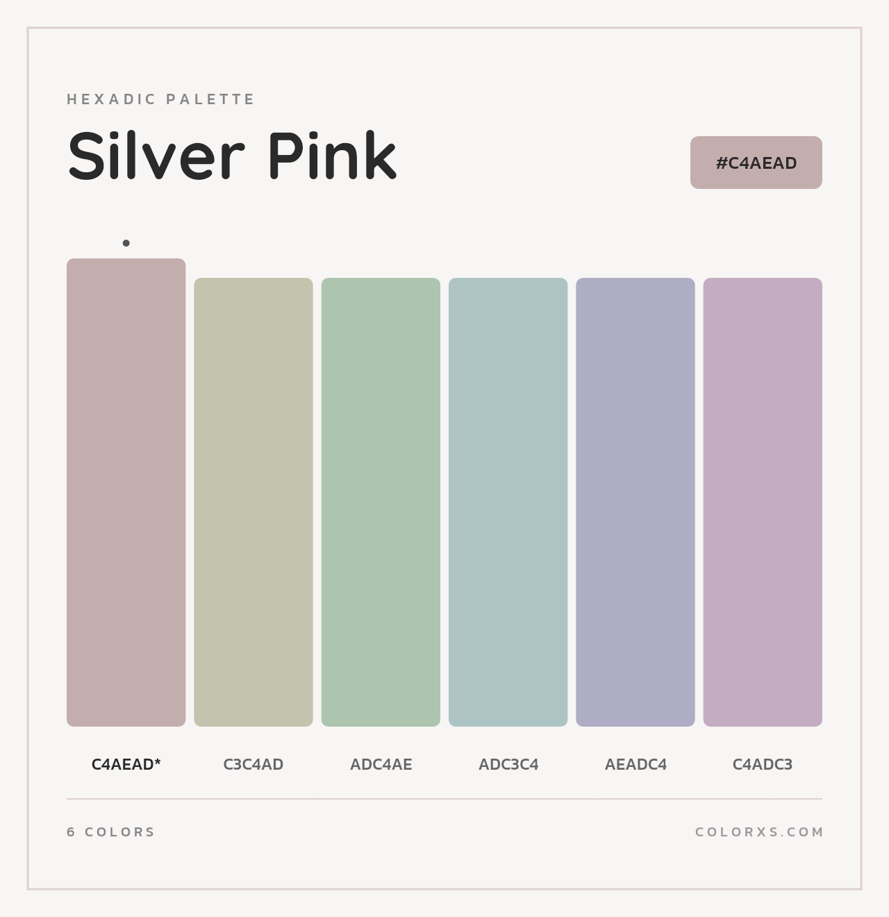 Silver Pink - Hexadic Color Palette