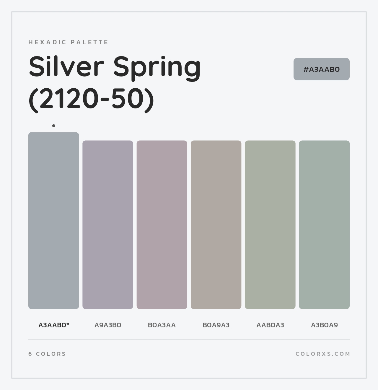 Silver Spring (2120-50) - Hexadic Color Palette
