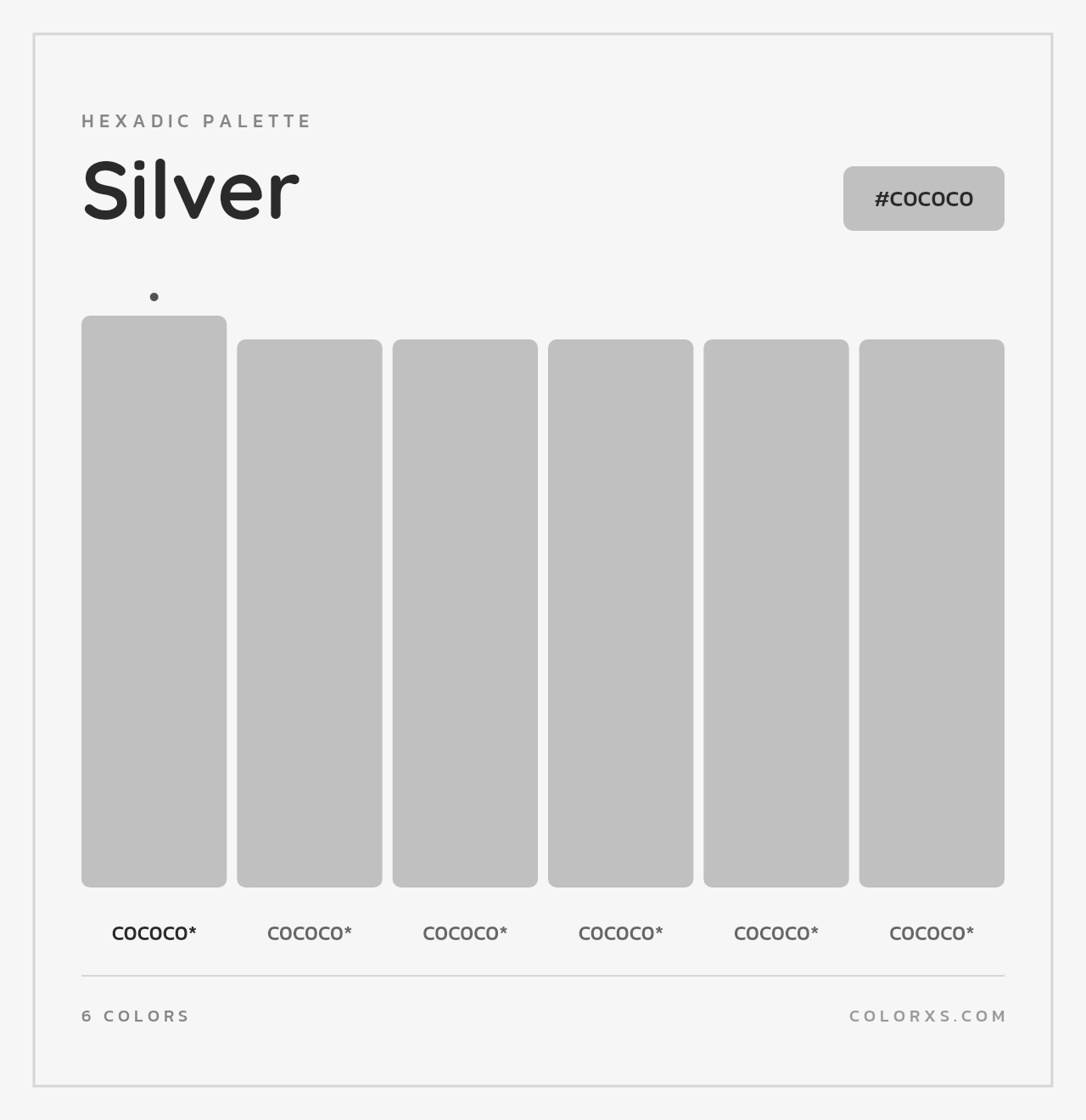 Silver - Hexadic Color Palette