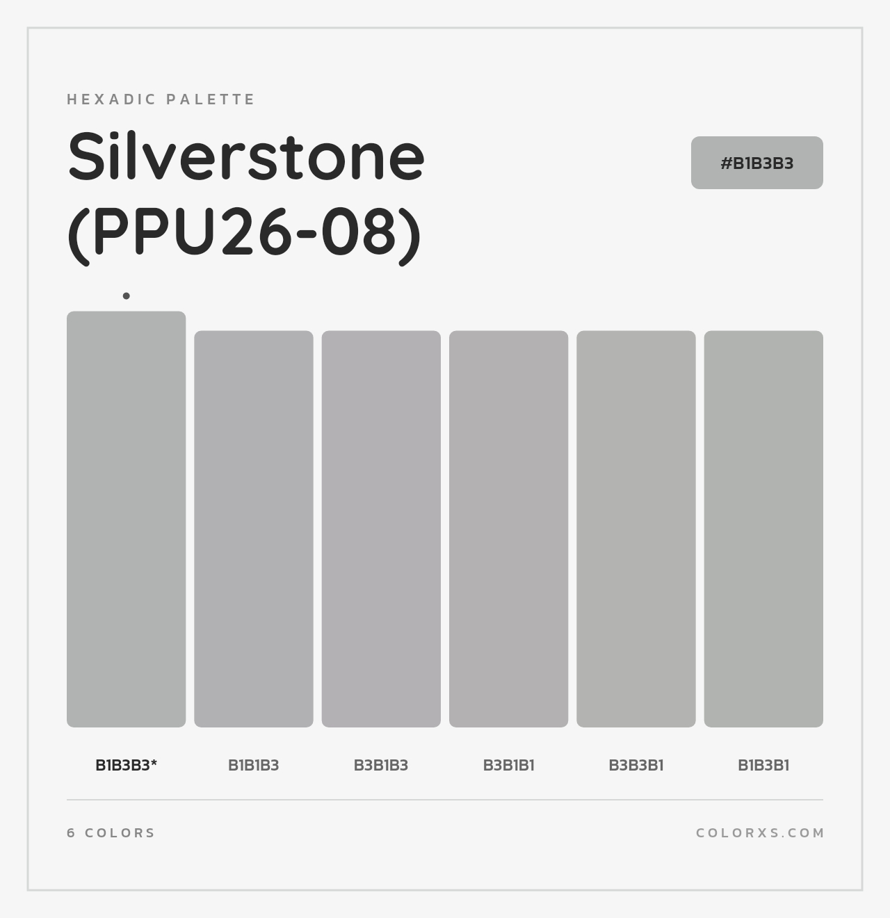 Silverstone (PPU26-08) - Hexadic Color Palette
