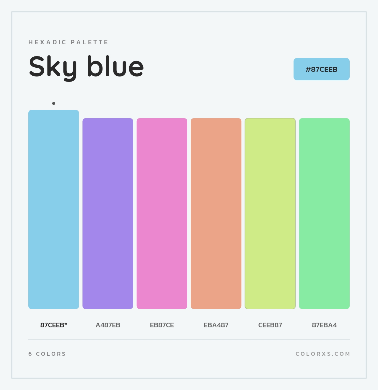 Sky blue - Hexadic Color Palette