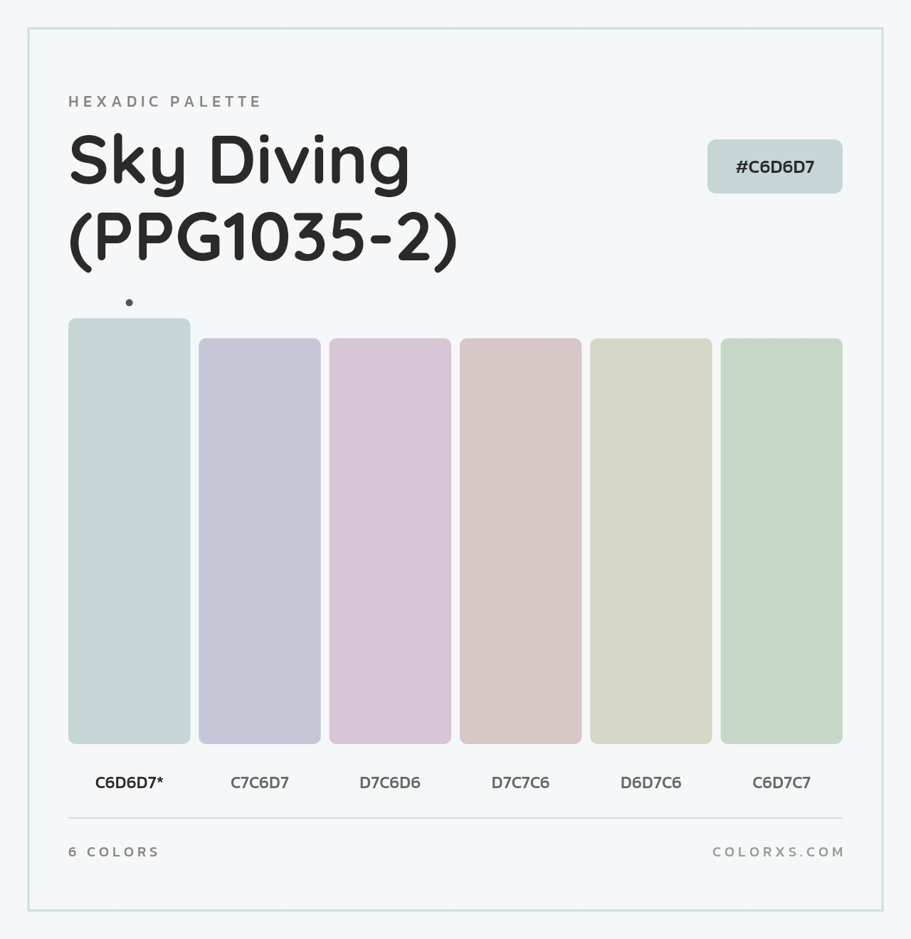 Sky Diving (PPG1035-2) - Hexadic Color Palette