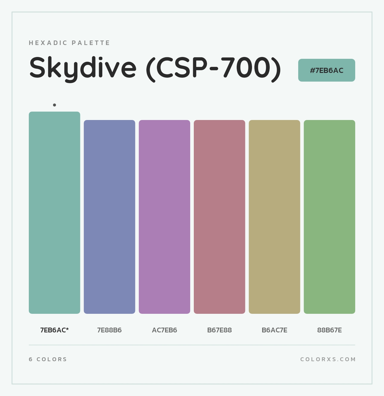 Skydive (CSP-700) - Hexadic Color Palette