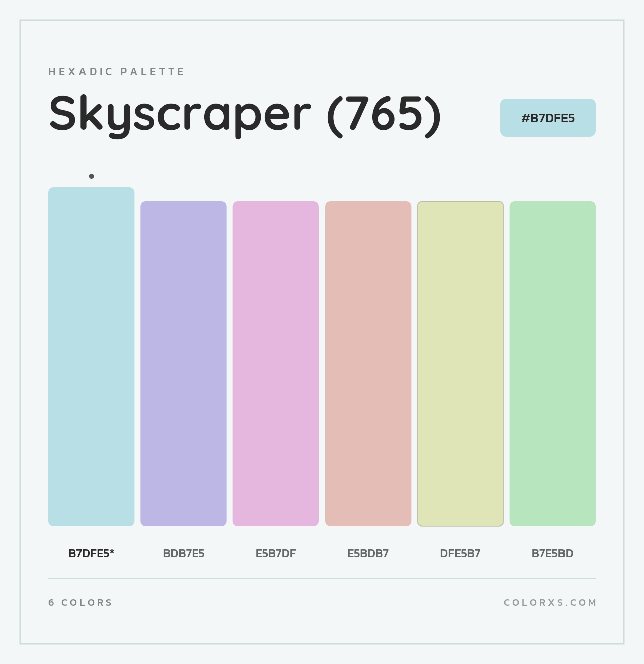 Skyscraper (765) - Hexadic Color Palette
