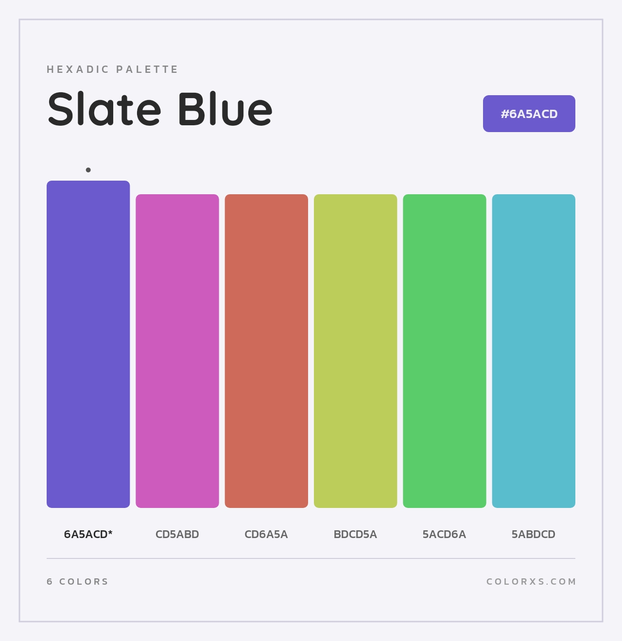 Slate Blue - Hexadic Color Palette