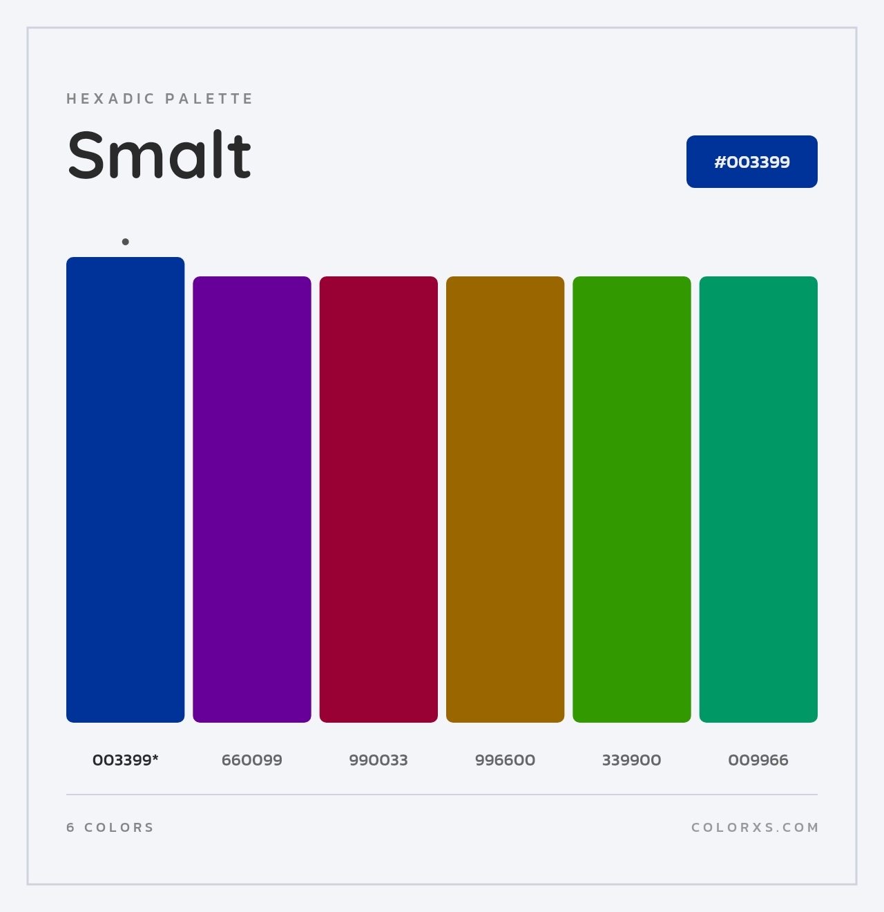 Smalt - Hexadic Color Palette
