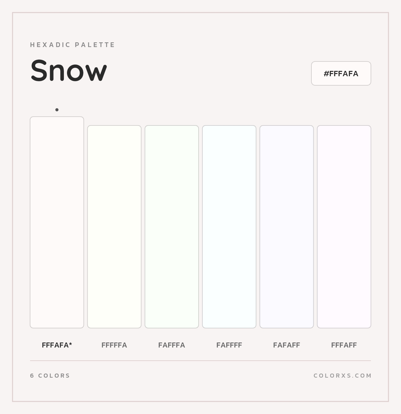 Snow - Hexadic Color Palette
