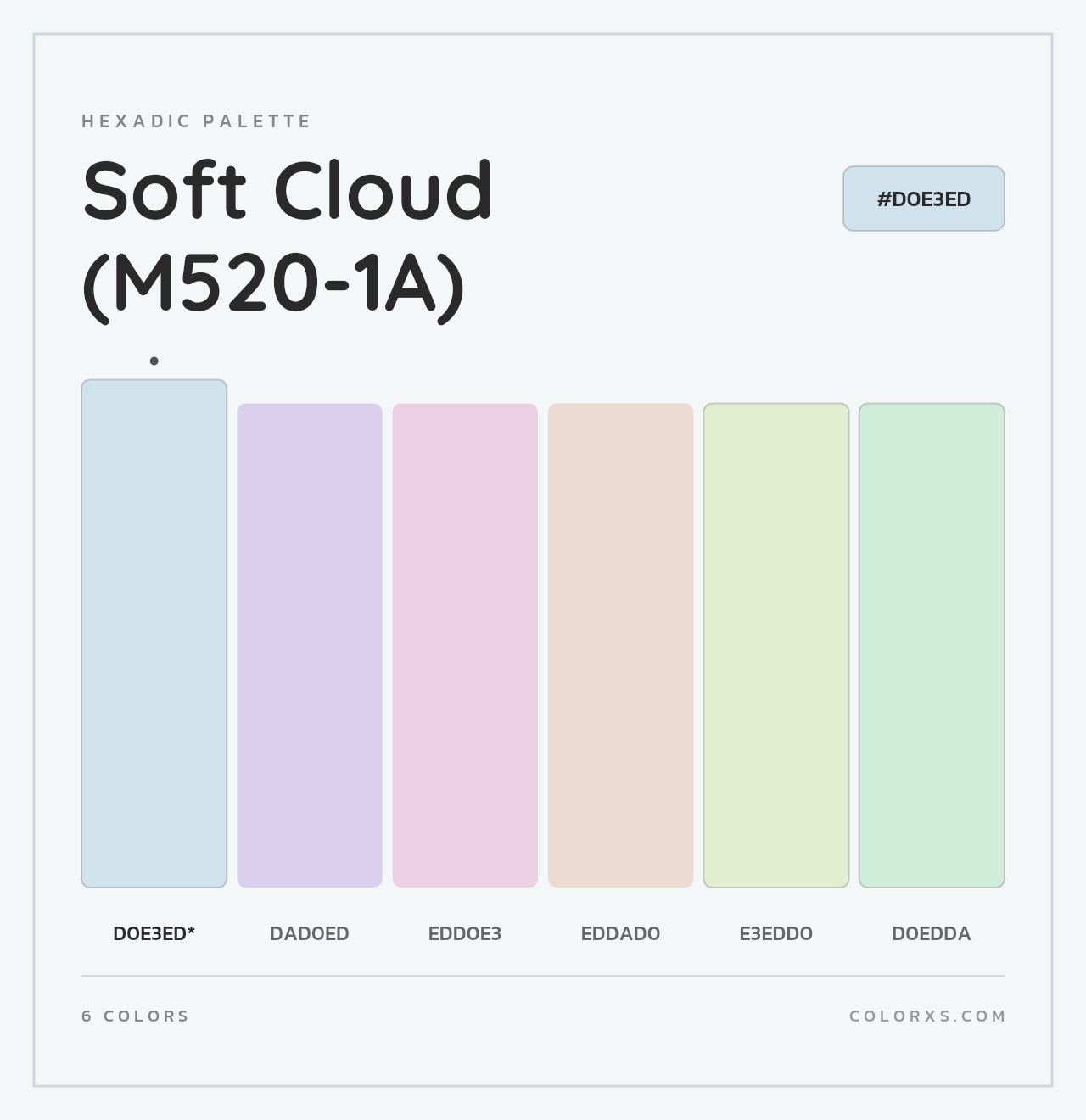 Soft Cloud (M520-1A) - Hexadic Color Palette