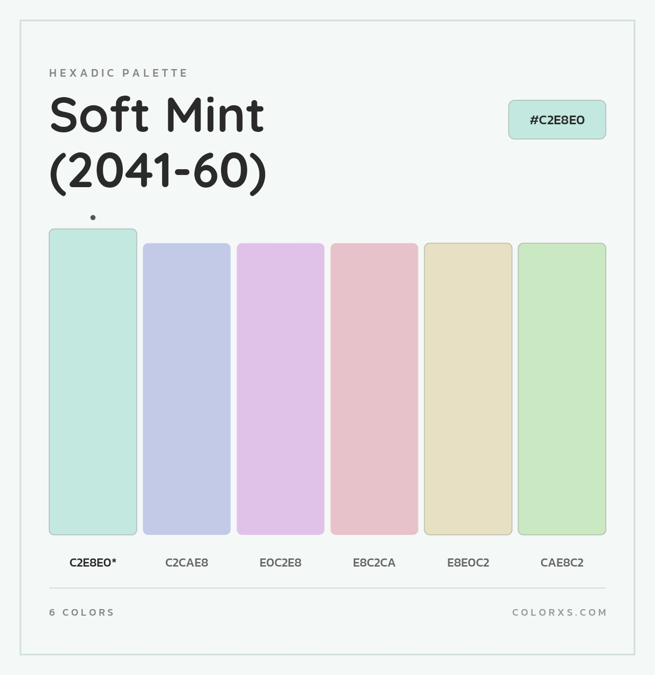 Soft Mint (2041-60) - Hexadic Color Palette
