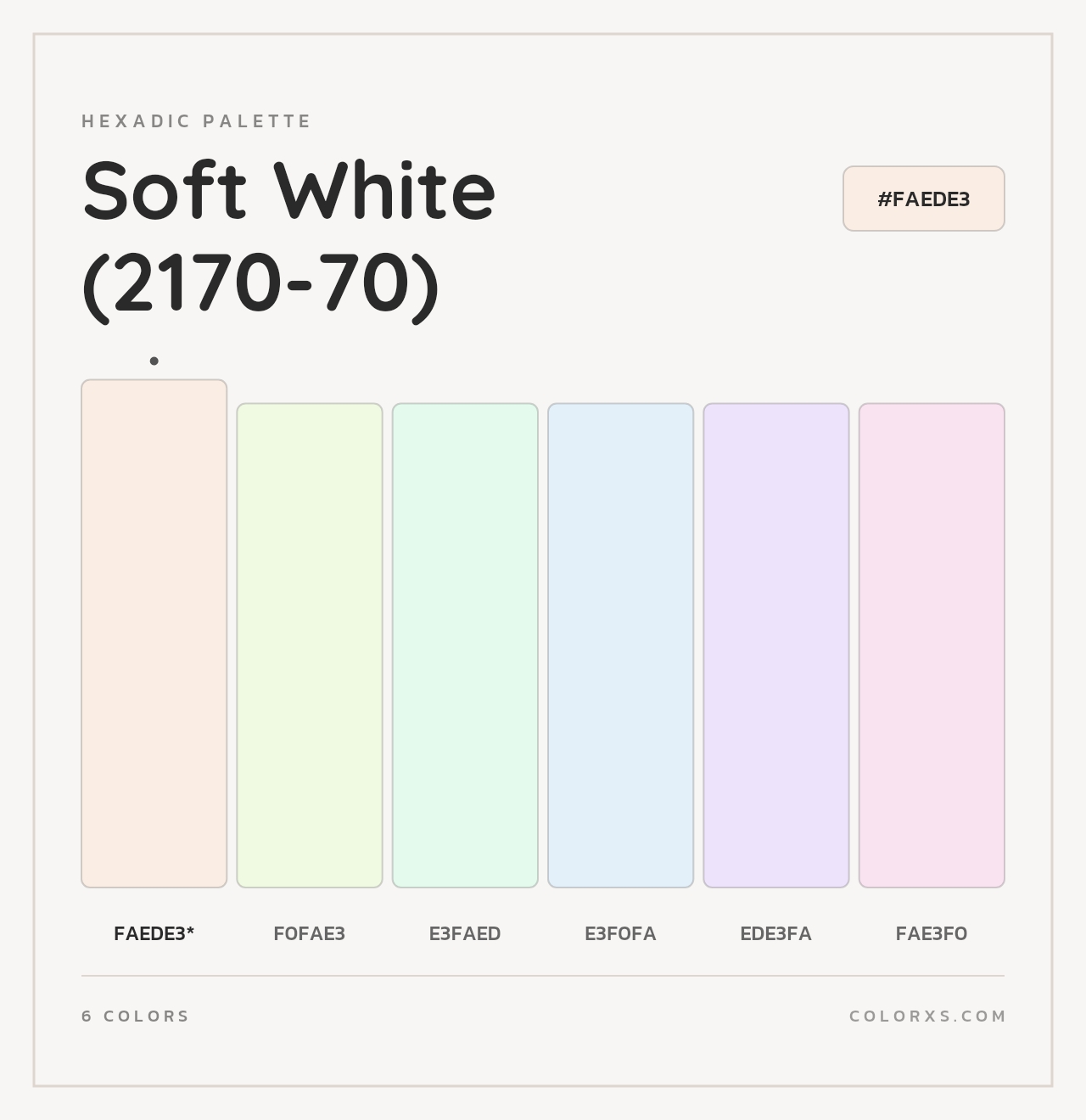 Soft White (2170-70) - Hexadic Color Palette