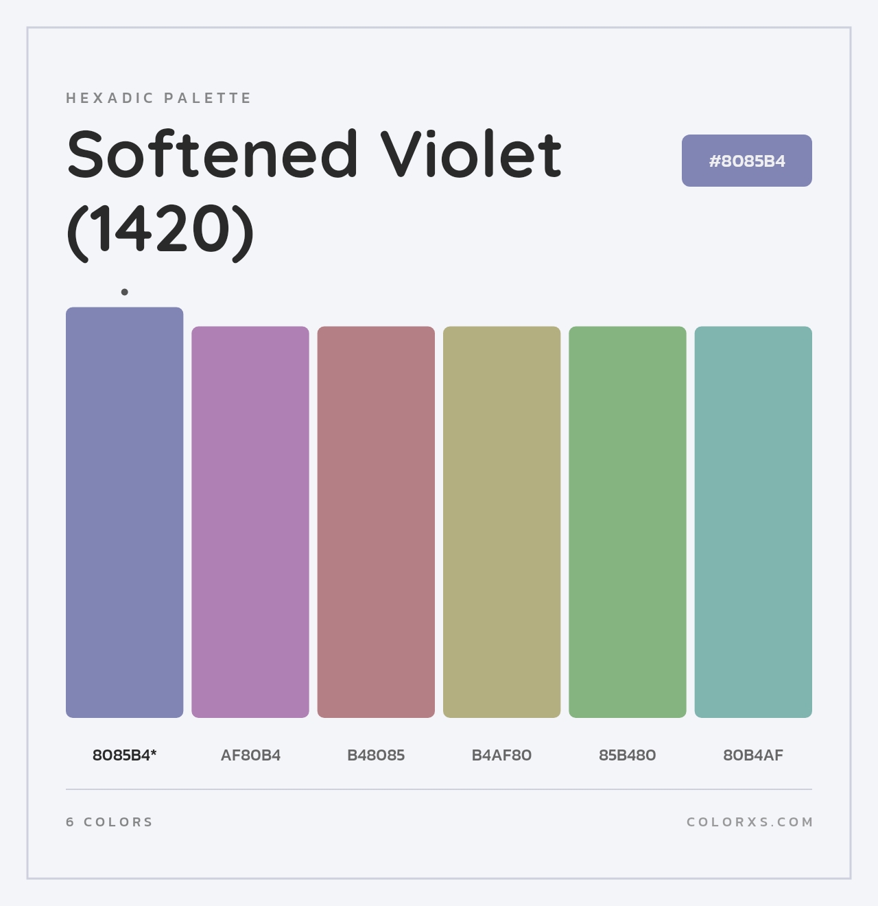 Softened Violet (1420) - Hexadic Color Palette