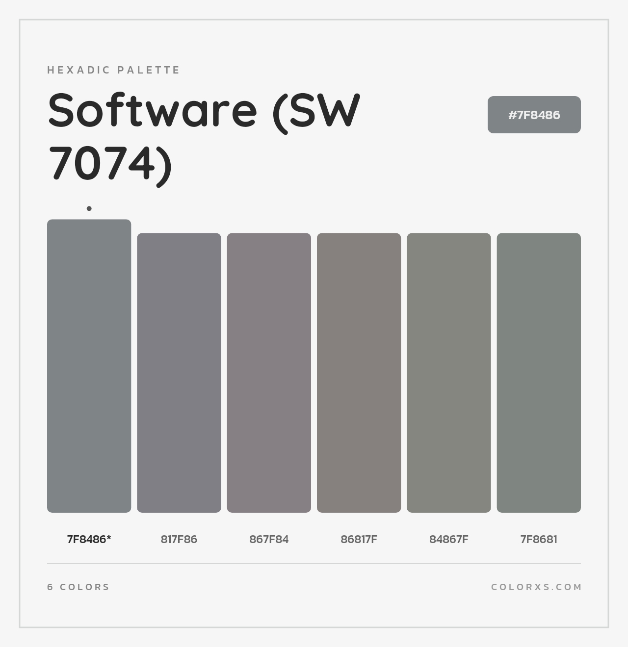 Software (SW 7074) - Hexadic Color Palette