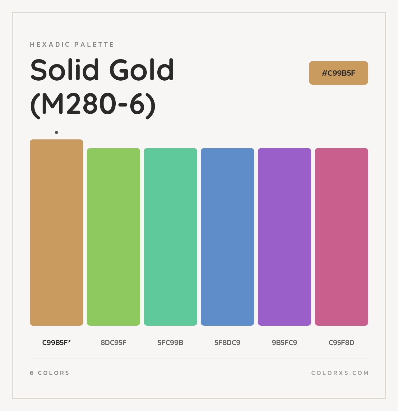 Solid Gold (M280-6) - Hexadic Color Palette