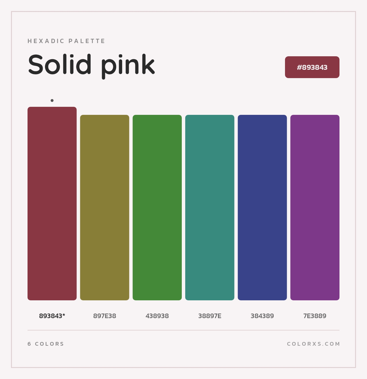 Solid pink - Hexadic Color Palette