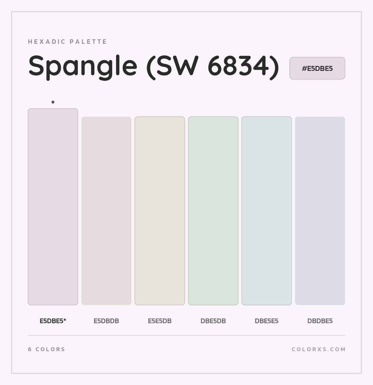 Spangle (SW 6834) - Hexadic Color Palette