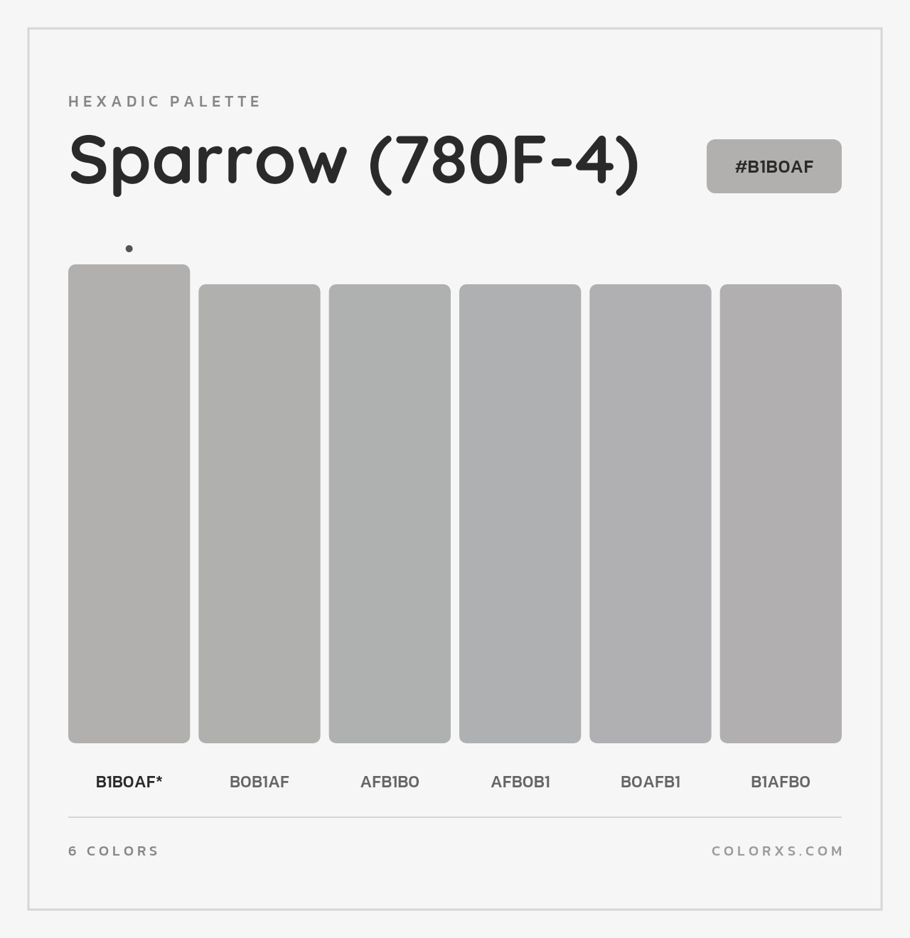 Sparrow (780F-4) - Hexadic Color Palette