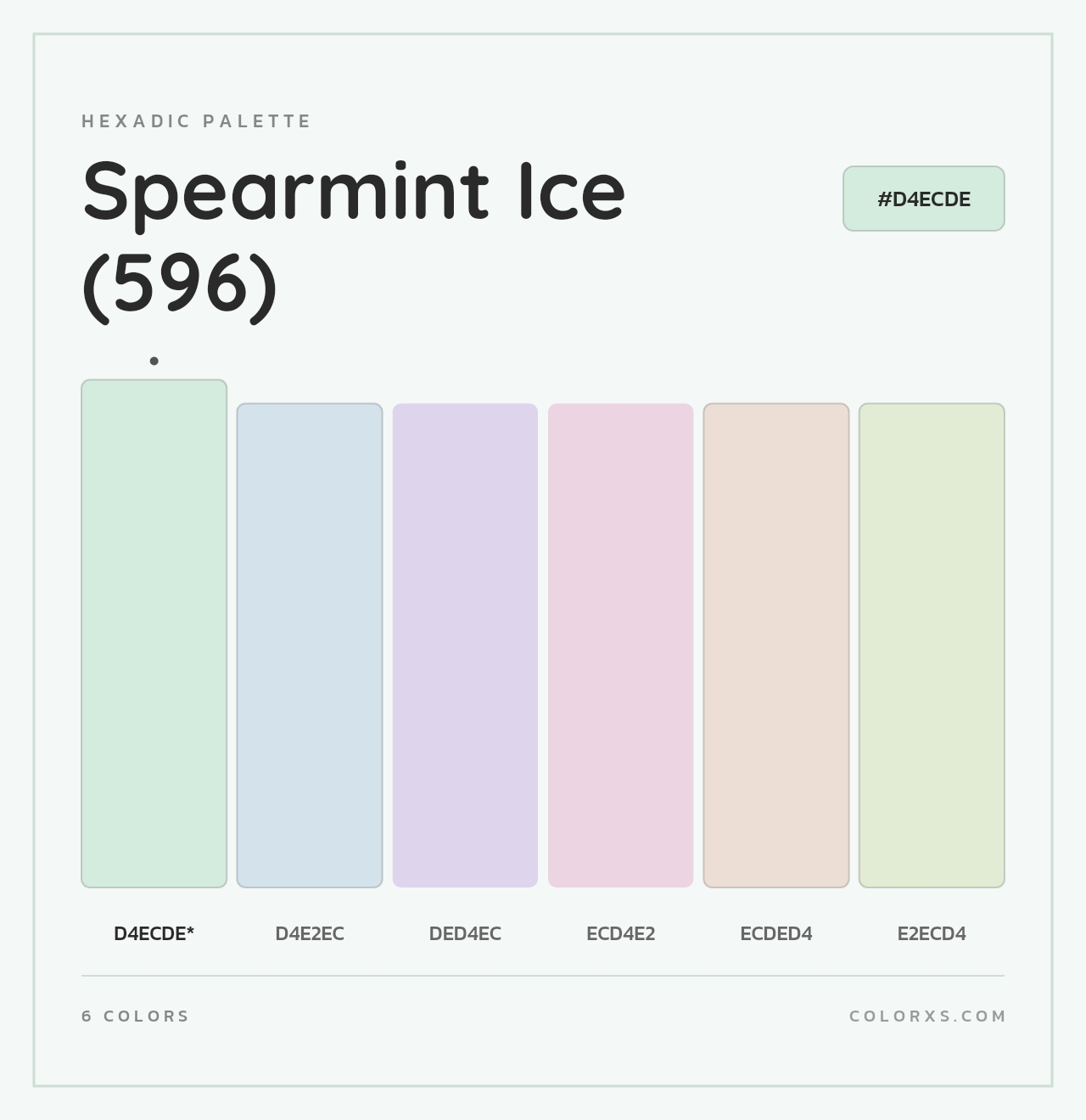 Spearmint Ice (596) - Hexadic Color Palette