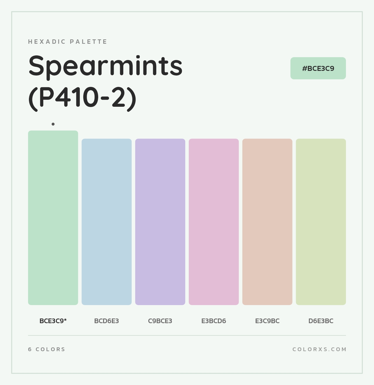 Spearmints (P410-2) - Hexadic Color Palette