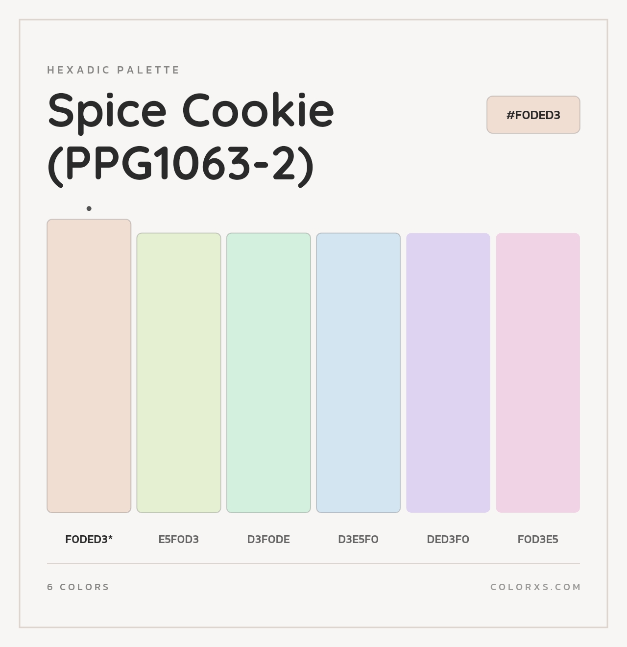 Spice Cookie (PPG1063-2) - Hexadic Color Palette