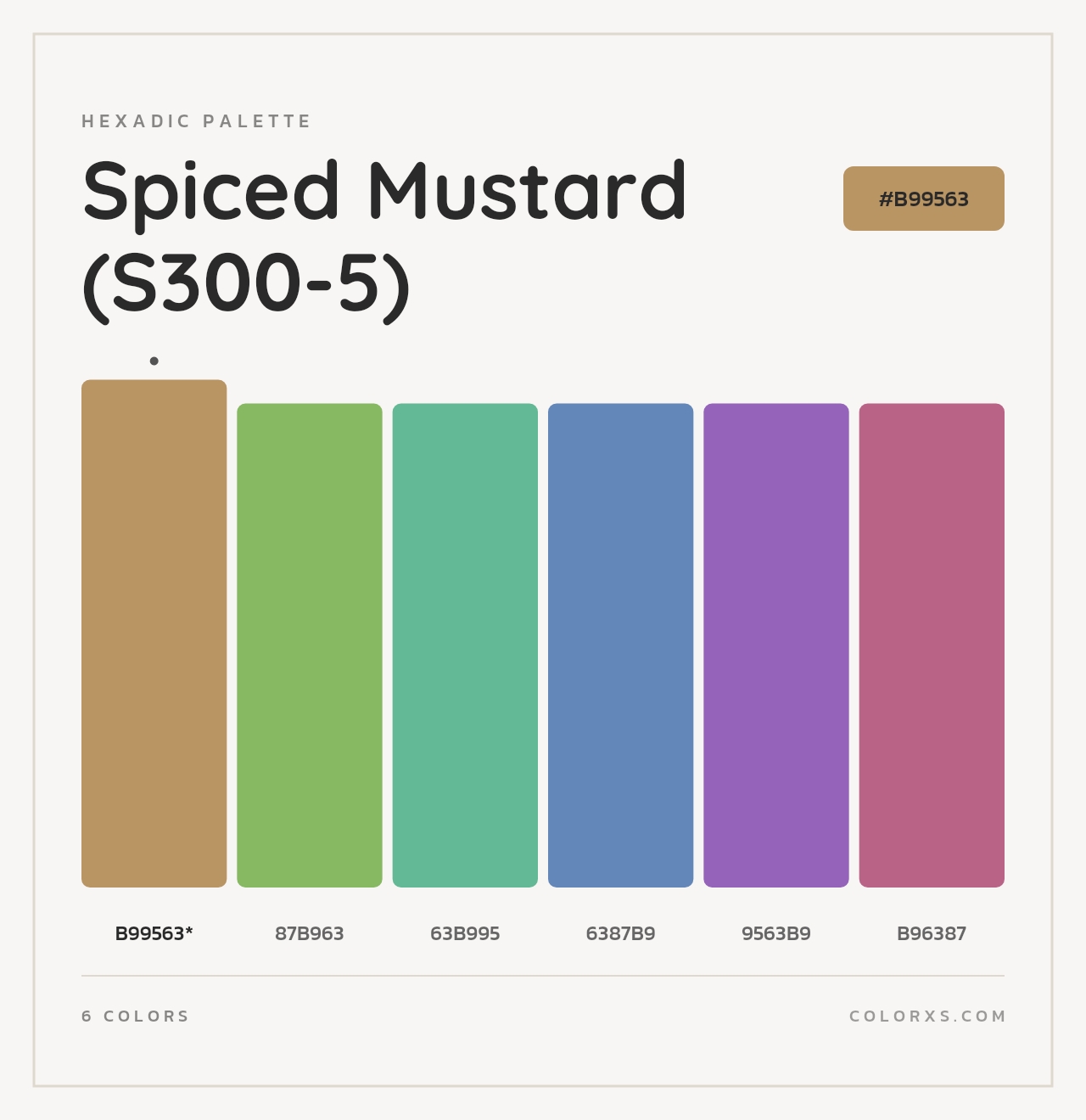 Spiced Mustard (S300-5) - Hexadic Color Palette
