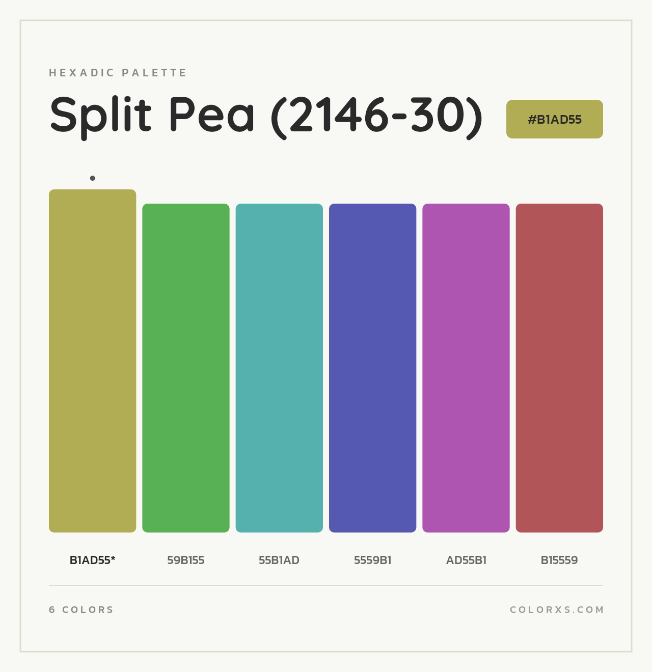Split Pea (2146-30) - Hexadic Color Palette