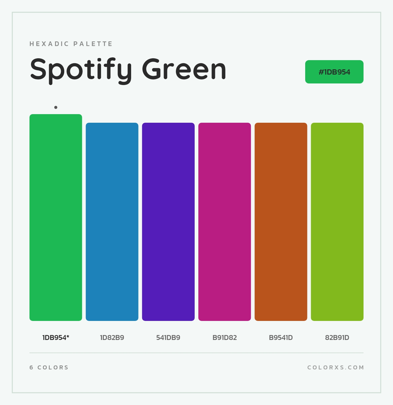 Spotify Green - Hexadic Color Palette