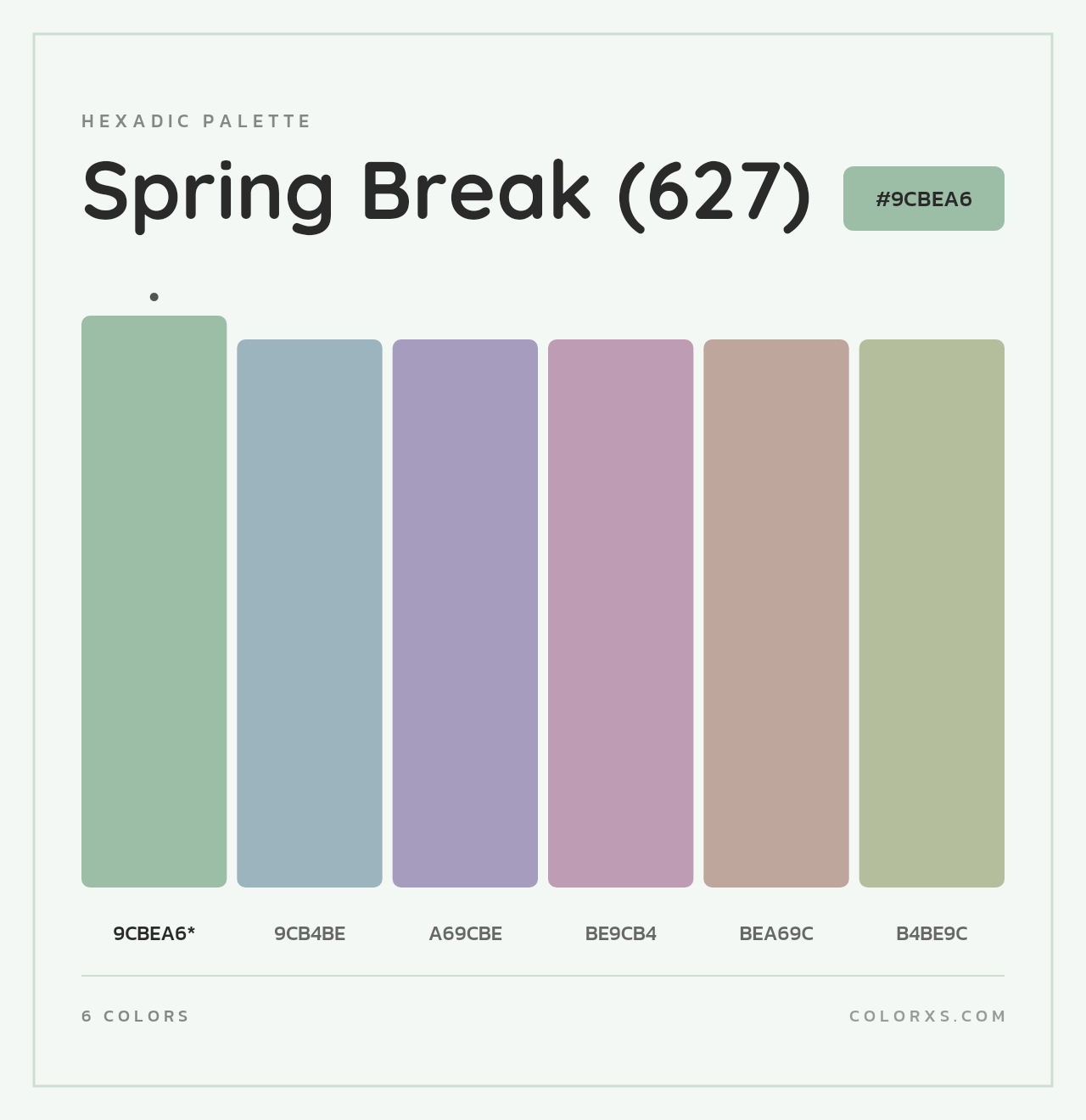 Spring Break (627) - Hexadic Color Palette