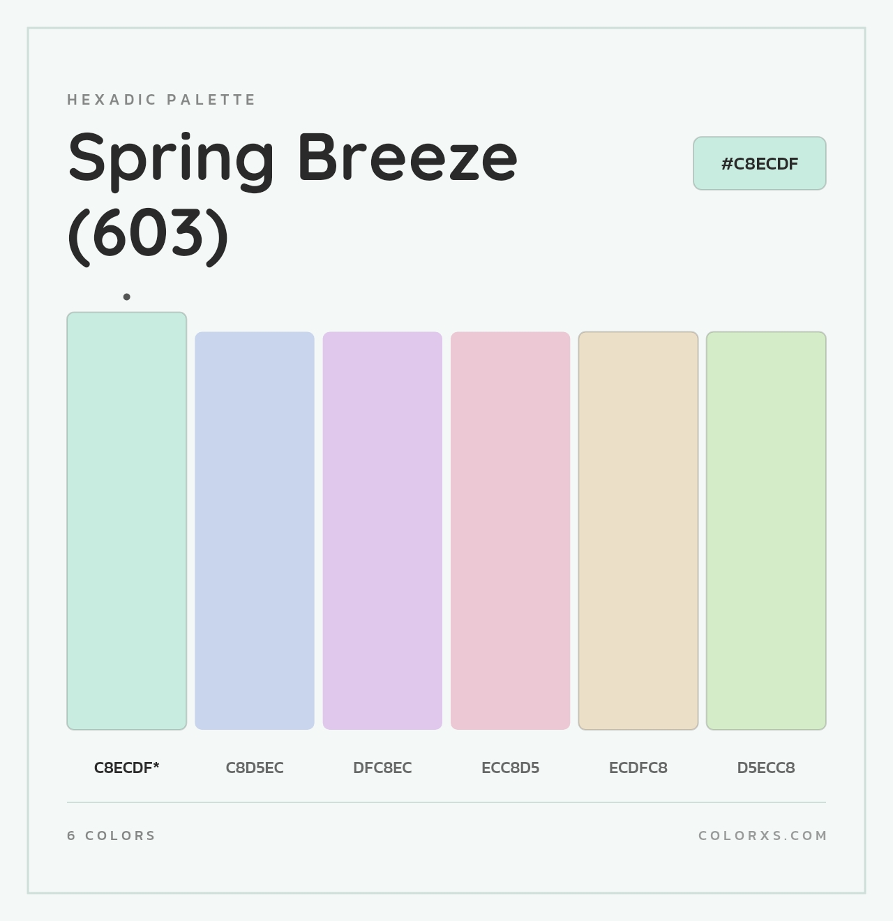 Spring Breeze (603) - Hexadic Color Palette
