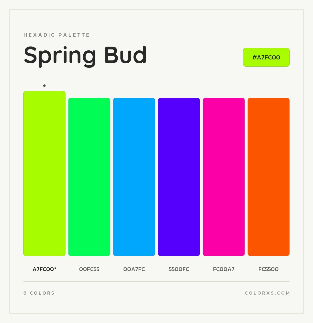 Spring Bud - Hexadic Color Palette