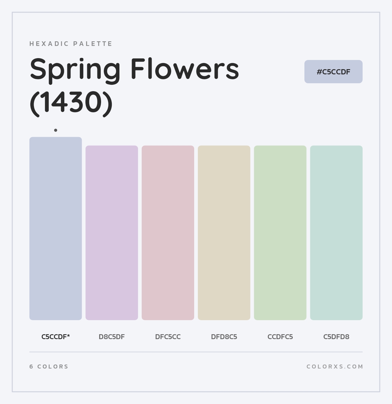 Spring Flowers (1430) - Hexadic Color Palette