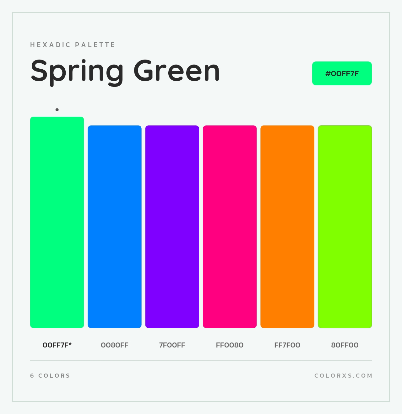 Spring Green - Hexadic Color Palette
