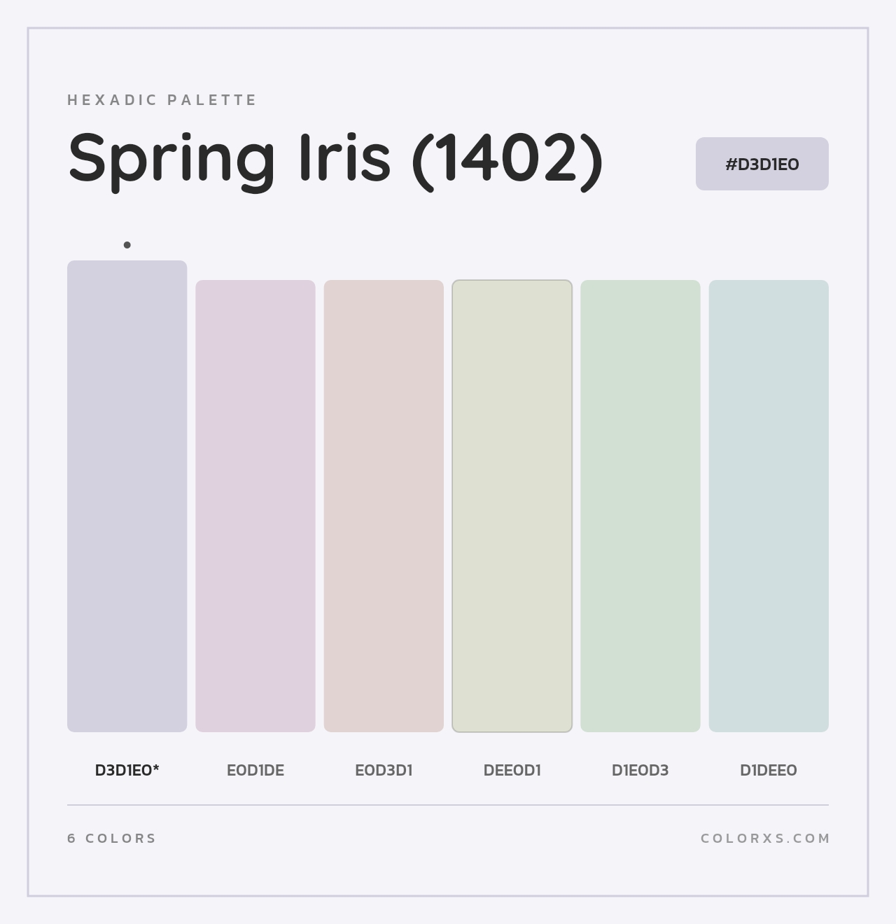 Spring Iris (1402) - Hexadic Color Palette