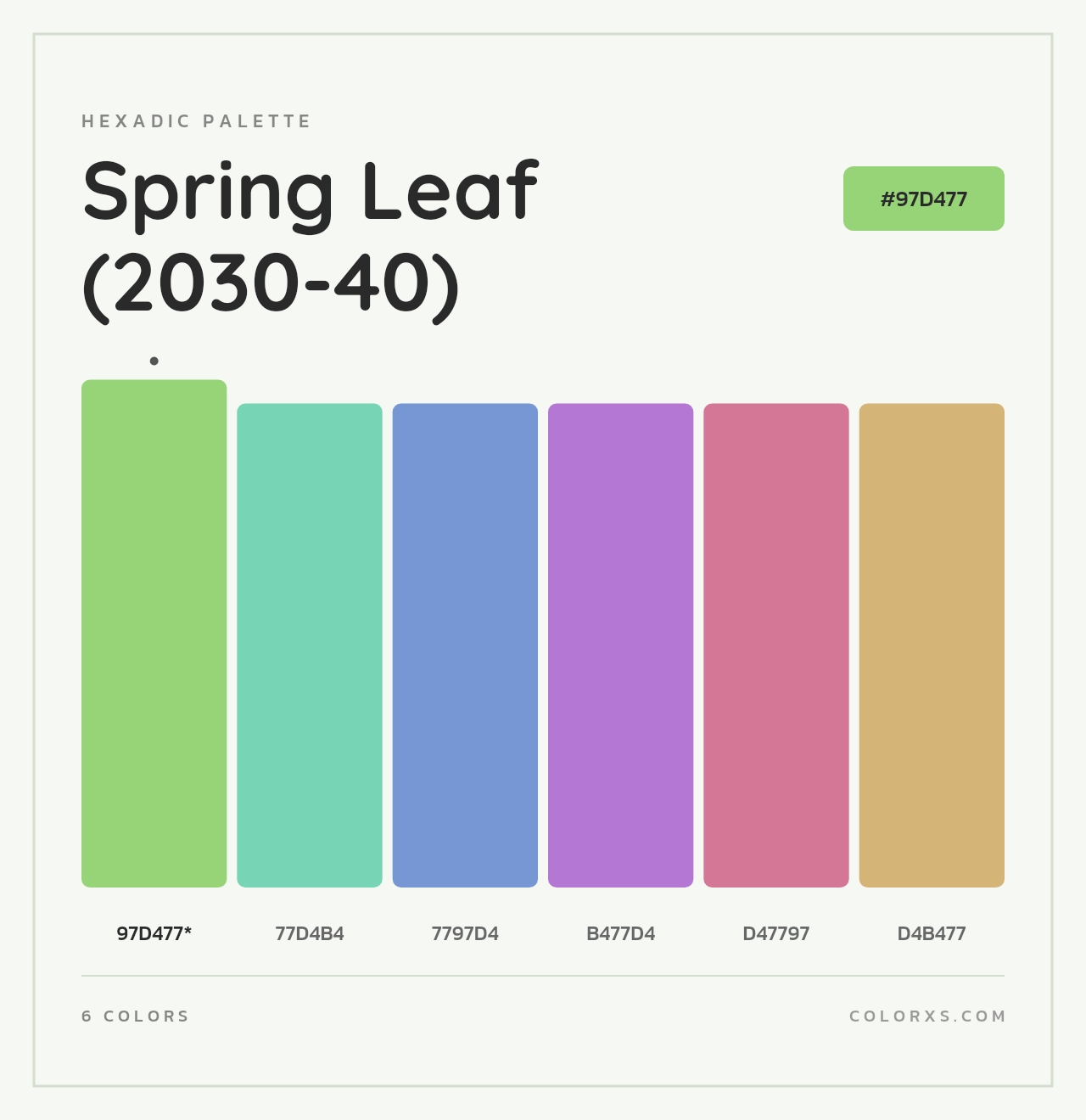 Spring Leaf (2030-40) - Hexadic Color Palette