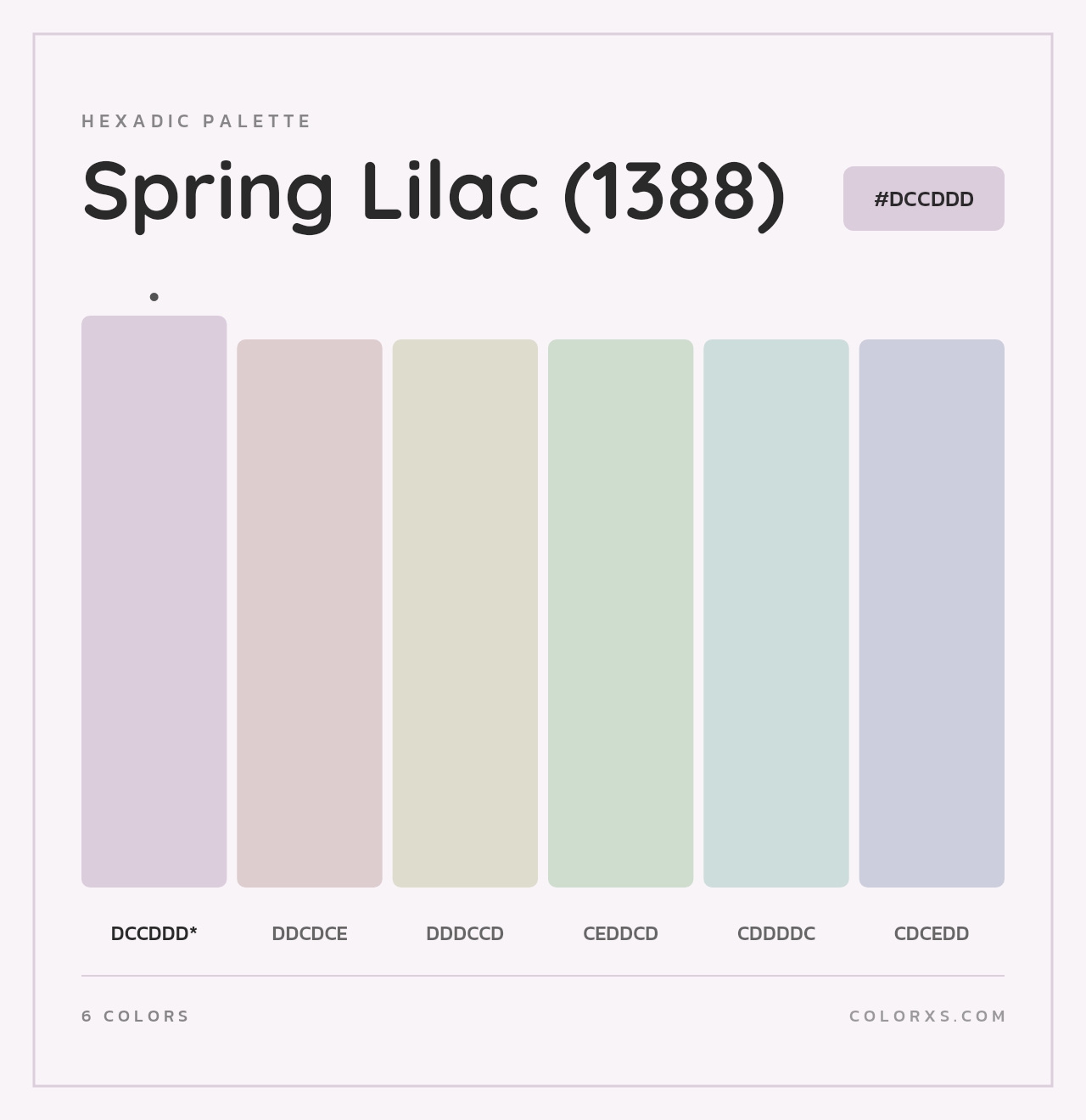 Spring Lilac (1388) - Hexadic Color Palette