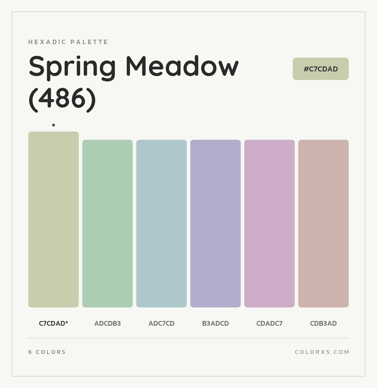 Spring Meadow (486) - Hexadic Color Palette