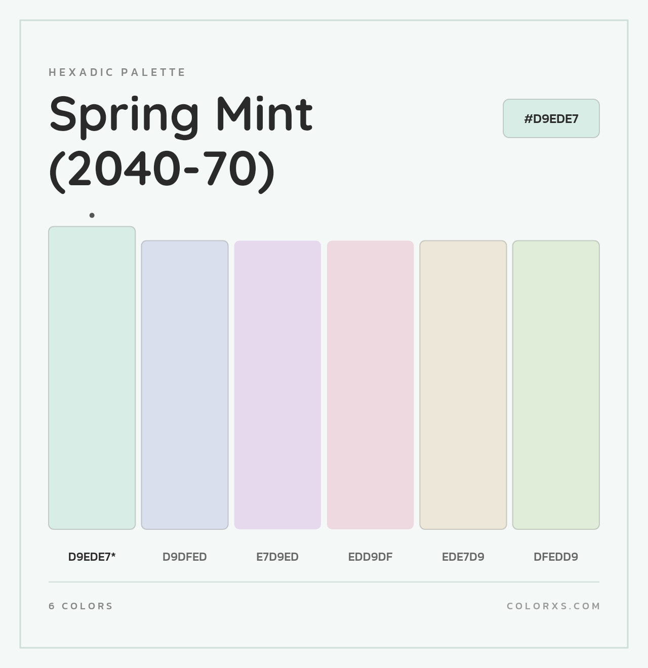Spring Mint (2040-70) - Hexadic Color Palette