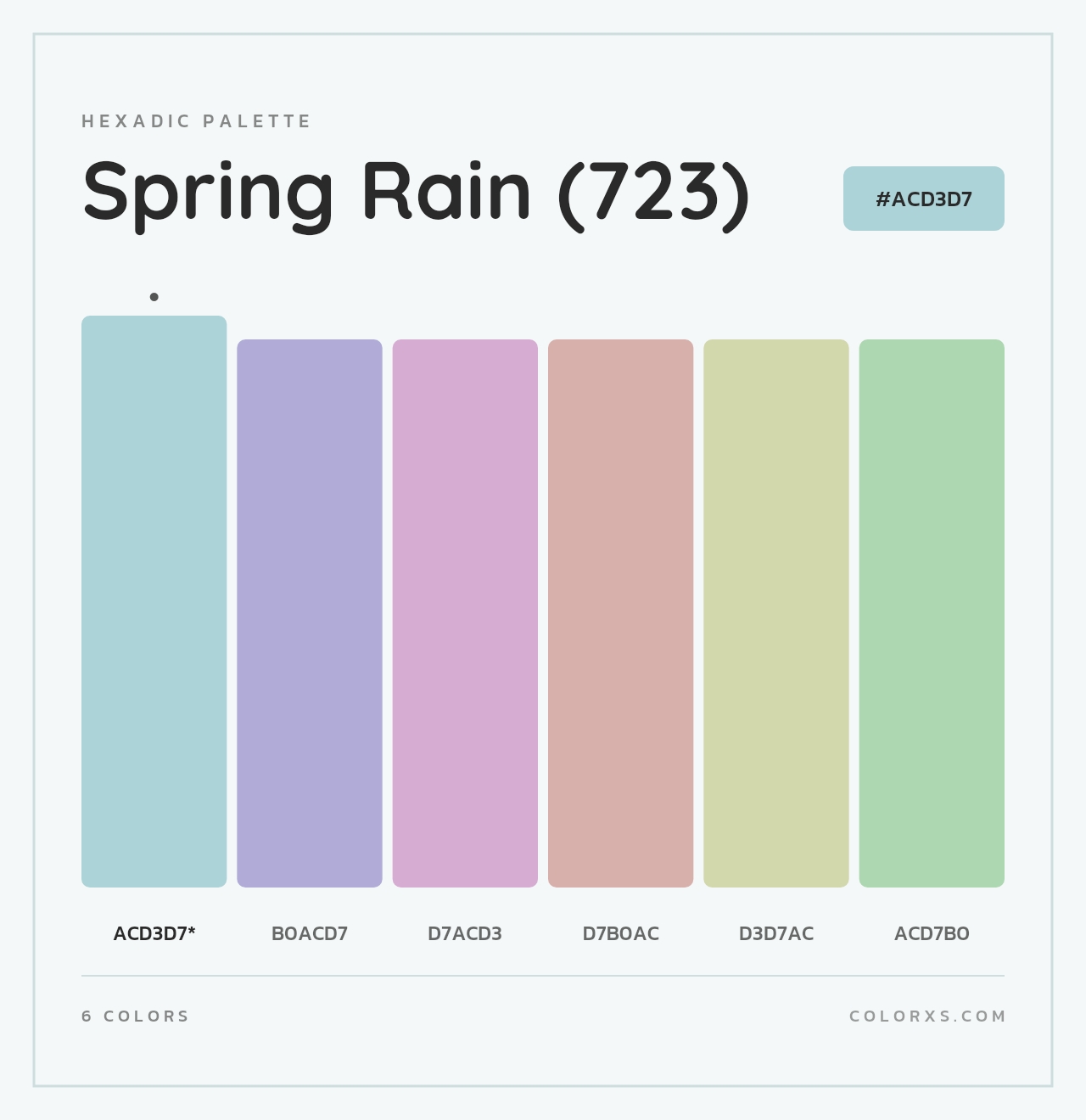 Spring Rain (723) - Hexadic Color Palette