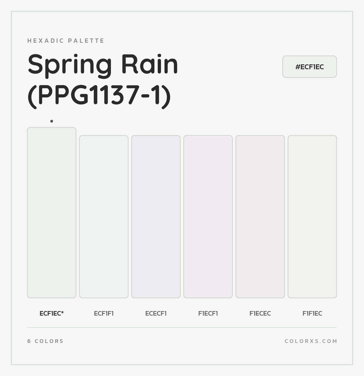 Spring Rain (PPG1137-1) - Hexadic Color Palette
