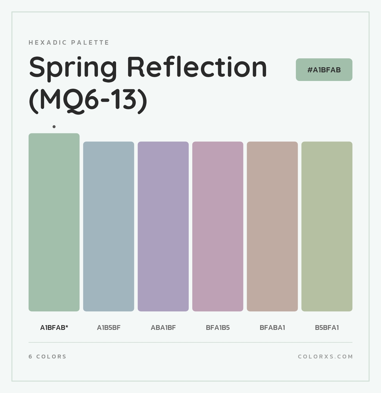 Spring Reflection (MQ6-13) - Hexadic Color Palette