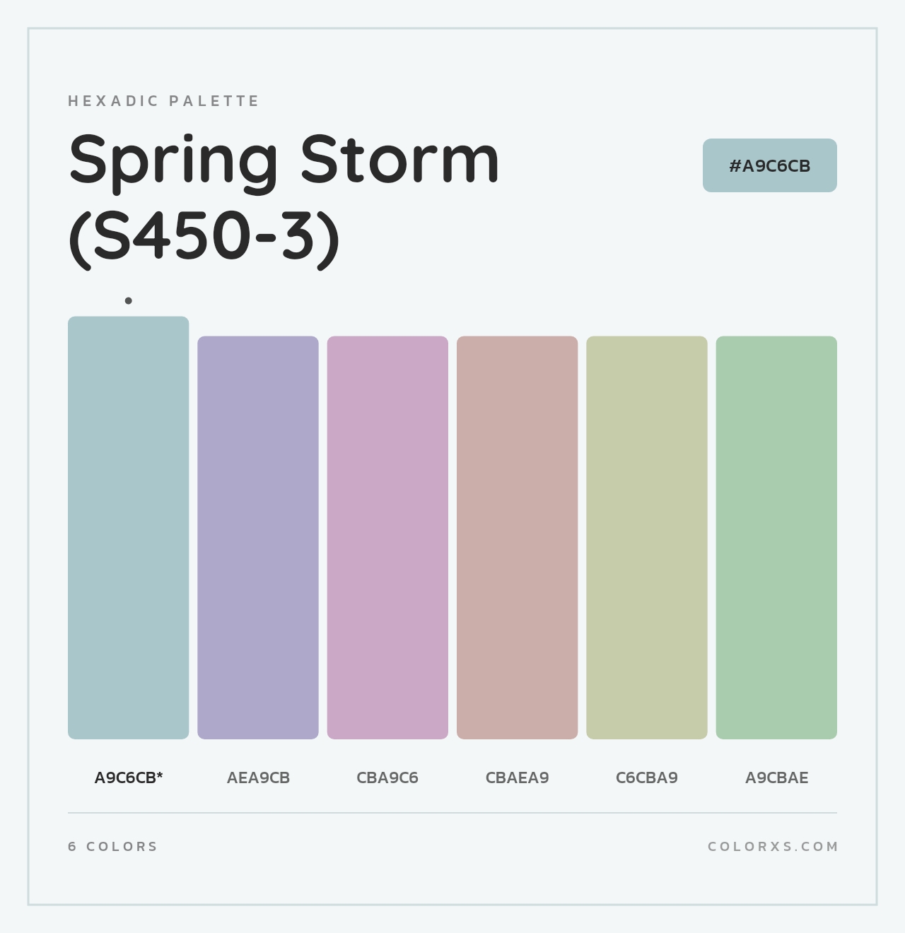 Spring Storm (S450-3) - Hexadic Color Palette