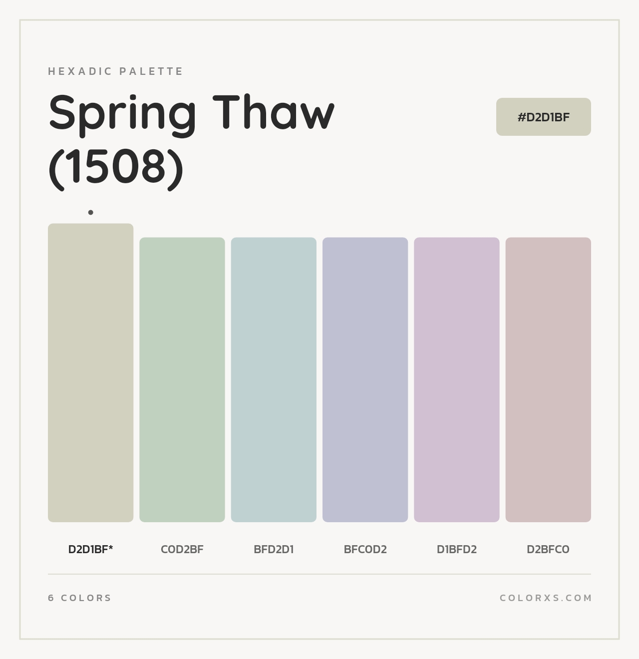 Spring Thaw (1508) - Hexadic Color Palette