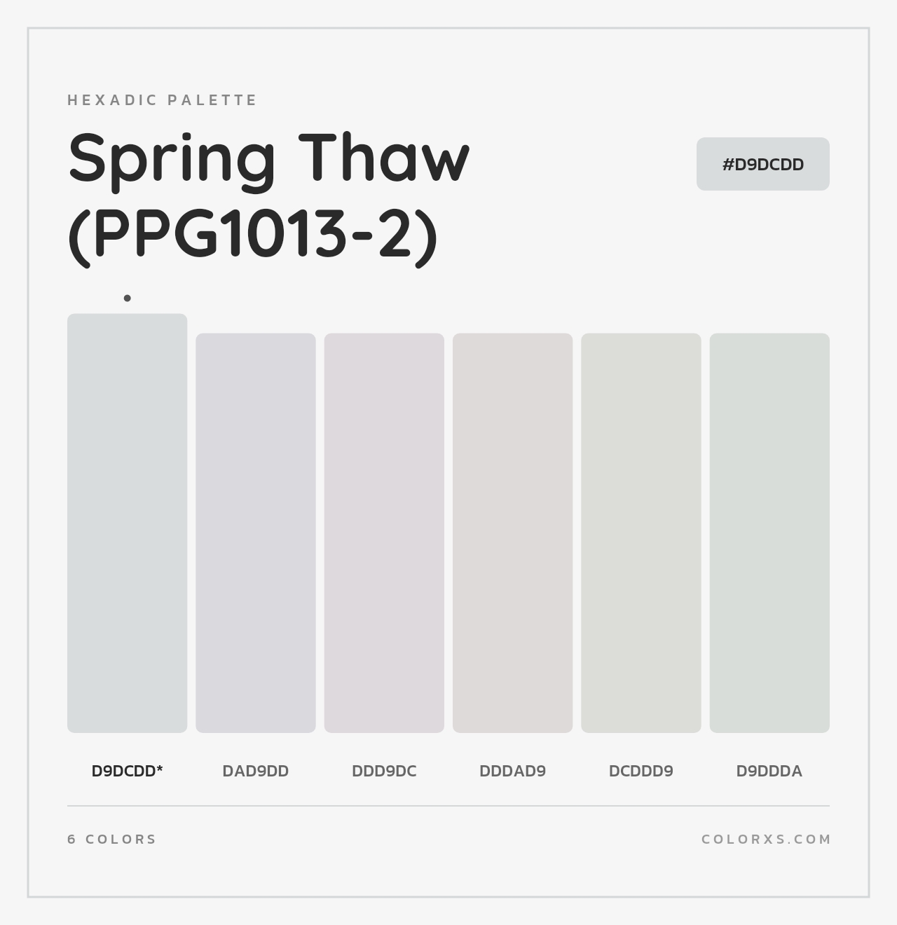 Spring Thaw (PPG1013-2) - Hexadic Color Palette