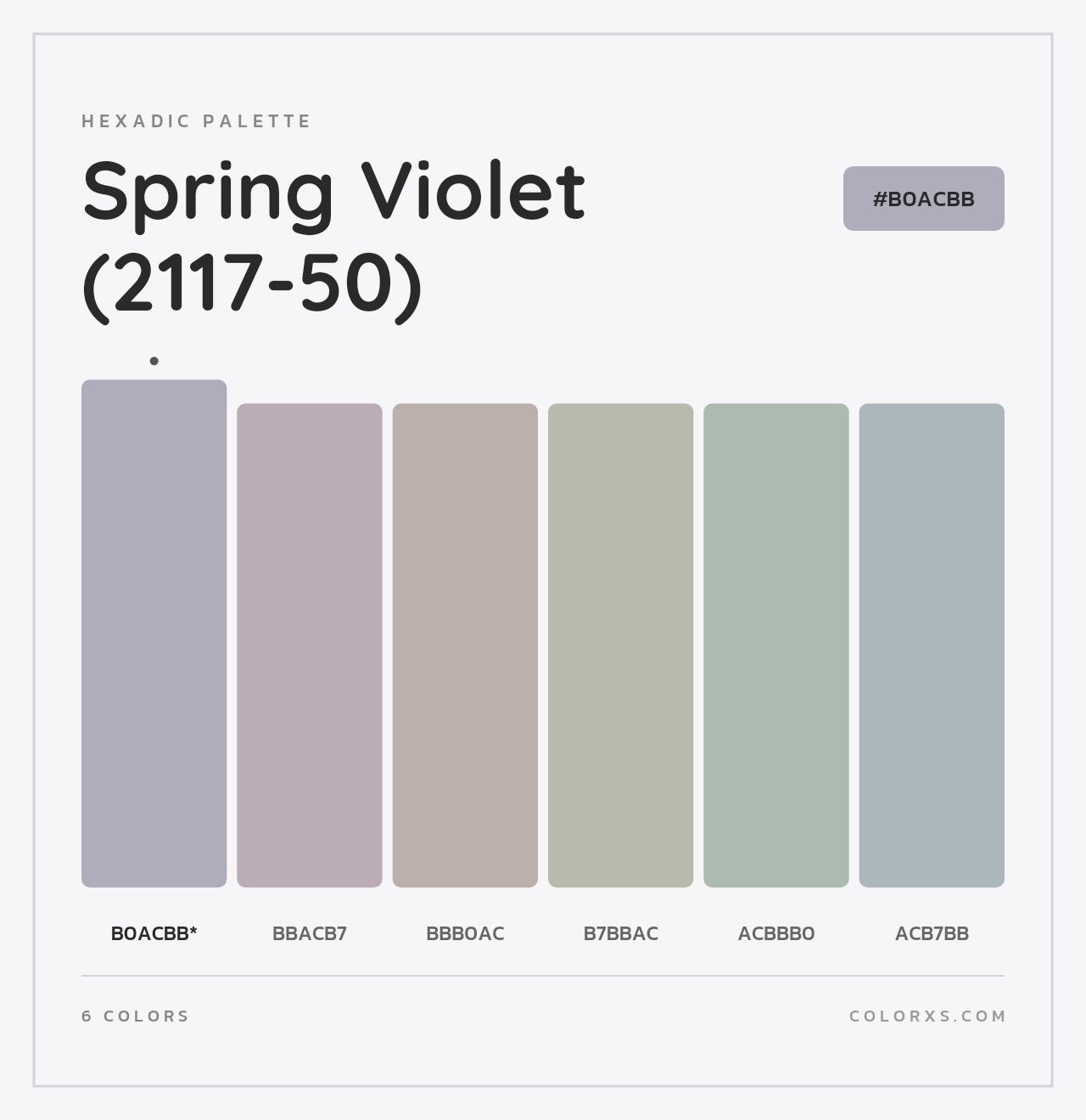 Spring Violet (2117-50) - Hexadic Color Palette