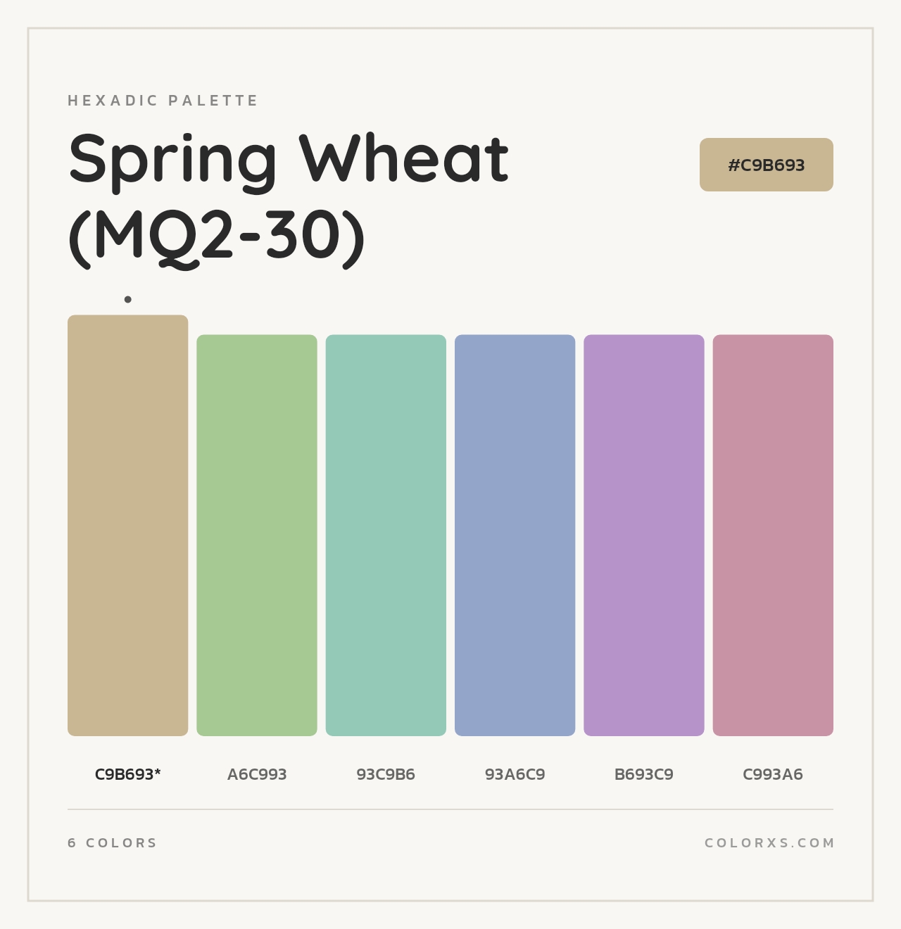Spring Wheat (MQ2-30) - Hexadic Color Palette