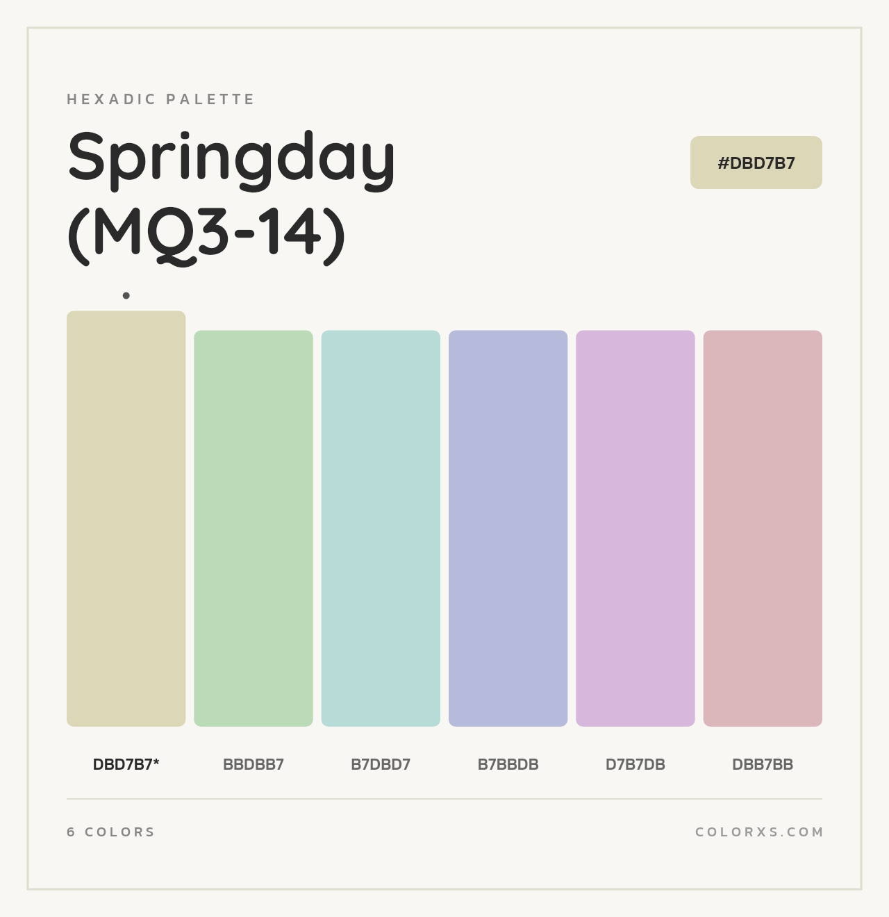 Springday (MQ3-14) - Hexadic Color Palette